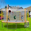 VisioGear Trampolines, Trampoline with Safety Enclosure Net, Trampoline with Basketball Hoop, Orange, 192.13"*192.13"*106.32" - 4 of 4