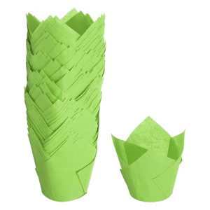Unique Bargains Party Christmas Cake Muffins Paper Tulip Baking Cups 150 Pcs - 1 of 4