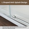 60" W x 75" H Semi-Frame Single Sliding Glass Shower Door,with 1/4"(8mm) Clear SGCC Tempered Glass,Stainless Steel Hardware,Reversible Installation - 3 of 4
