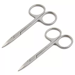 Unique Bargains Metal Round Tip Nose Hair Eyebrow Trimmer Scissors Cutter  Remover Cosmetic Beauty Tools 