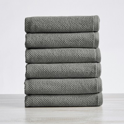 Grey Quick Dry Performance Cotton Hand Towel Sold by at Home