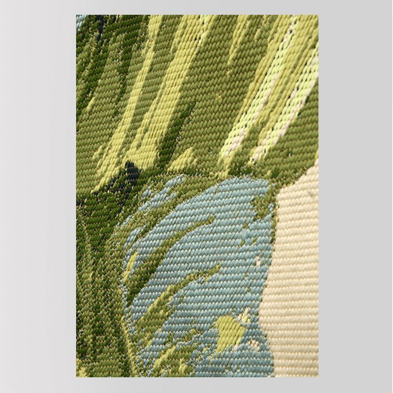 9&#39;x12&#39; Vacation Tropical Rectangular Woven Outdoor Area Rug Green - Threshold&#8482;, 5 of 7