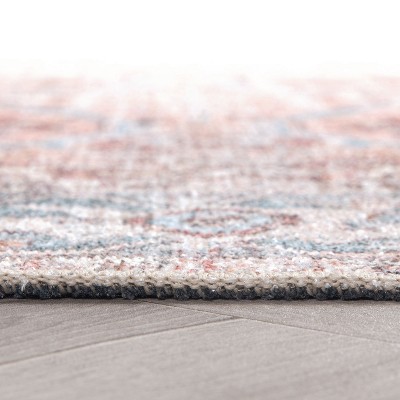 Red and Blue Medallion Flat Woven 8' x 10' Area Rug