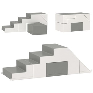 SEVOBAL Baby Activity Gyms Foam Climbing Play Set 2 Piece Soft Reconfigurable Toddler Crawling, Gray, 57.9"*19.3"*18.5" - 1 of 4