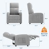 Manual Recliner Chair for Adults,Linen Fabric Upholstered Chair with High Backrest,Retractable Footrest& SidePocket, for Nursery Bedroom Living Room - 4 of 4