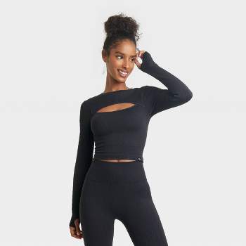 Women's Textured Seamless Long Sleeve Top - JoyLab™