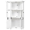 Coolbibila-63'' Tall Garden Wood Storage Cabinet, Mini Greenhouse Cold Frame With Waterproof- Roof And Lockable Door For Backyard, Storage Sheds - 2 of 4