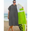 SUN CUBE Surf Beach Towel Changing Robe with Hood, Quick Dry Microfiber Wetsuit Changing Towel with Pocket for Surfing Men Women - 2 of 4