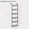 Heavy-Duty Metal Hanging Rack - 6-tier shelf for spices & storage, easily mounted on kitchen doors or walls. - 3 of 4