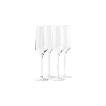 Crystal Elliptic Champagne Flutes 4 pack 8oz - Elixir Glassware