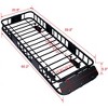Garvee 38.5 x 43 Inch Universal Roof Rack Cargo Carrier Basket Rooftop Luggage Holder Carrier Basket for Camping Traveling 64 inches Long - 2 of 4