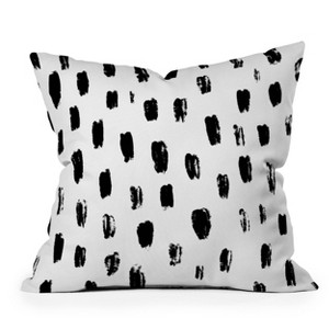 Allyson Johnson Strokes Square Throw Pillow Black/White - Deny Designs - 1 of 3