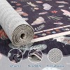 9x12 Black Washable Rug, Butterfly Floral Insect Carpet, Stain-Resistant Non-Slip Low Pile Foldable Floor Cover for Bedroom, Nursery, Apartment - 4 of 4