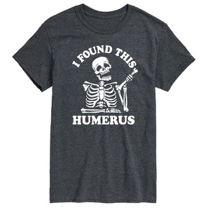 Men's - Instant Message - Skeleton Bone I Found This Humerous Short Sleeve Graphic T-Shirt - 1 of 4