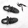 Elerevyo Women's Satin Flat Ribbon Shoelaces Sneakers Canvas Shoestrings 2 Pairs - 4 of 4