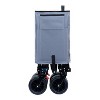 INFURNIC Wheelbarrows And Lawn Carts Collapsible Folding Wagon, Foldable Beach Wagon Garden Cart For Garden, Gray, 46.85"*22.05"*41.34" - 2 of 4