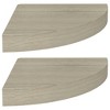 vidaXL Floating Corner Shelves 2 pcs Oak 9.8"x9.8"x1.5" MDF - 2 of 4