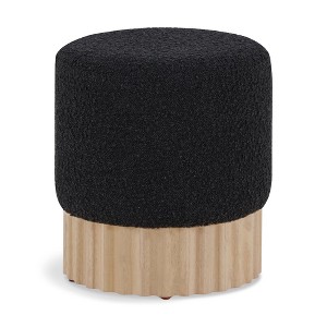 Meridian Furniture,Veranda Boucle Fabric Ottoman/Stool - 1 of 4