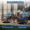 GustoWave 3-Piece Patio Wicker Table and Chair Set with Cushions and Coffee Table for Patio Porch Pool - 3 of 4