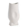 HomeRoots 11" White Ceramic Sculptural Table Vase - 4 of 4