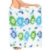 LA LEELA Women's Wrap Sarong Cover up Swimwear Wraps One Size Ivory Tie Dye - 4 of 4