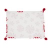 Saro Lifestyle Peppermints Placemat (Set of 4), 14"x20", Red/White - 2 of 4