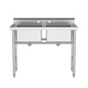 Karl Home 36 x 21 in. 2 Compartment 304 Stainless Steel Sink Kitchen Restaurant - 4 of 4