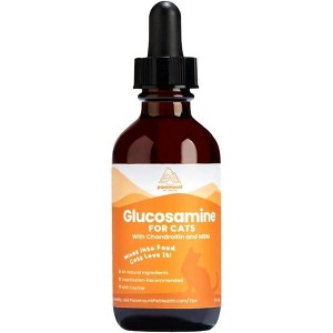 100% Natural Liquid Glucosamine Chondroitin W/ MSM for Cats, Hip & Joint Supplement for Senior Felines, Arthritis & Mobility Booster Glucosamine Drops - 1 of 4