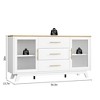 CuisinSmart 56'' Buffet Cabinet Sideboard with Fluted Glass Doors+Gold Handles, Coffee Bar Cabinet with Adjustable Shelves, for Dining&Living Room - 2 of 4