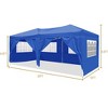 NicBex 10'x20' Folding Canopy with 6 Removable Sidewalls, Outdoor Pop Up Canopy -Event Shelter UPF 50+ Gazebo Portable Tents - 3 of 4
