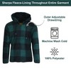 Galaxy J. Come Men's Modern Fit  Heavyweight Polar Fleece Plaid Hoodie With Faux Shearling Lining - 2 of 2