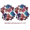 KOVOT Floral Placemat Set of 8 for Indoor or Outdoor Dining | Summer Spring Fall Flower Design 17" x 13" Table Decor | Purple/Blue - 2 of 4