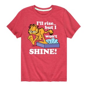 Boys' - Garfield - Rise But Won't Shine Short Sleeve Graphic T-Shirt - 1 of 4