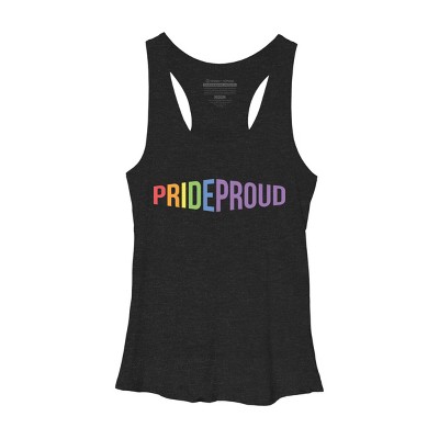 Adult Design By Humans Pride Proud Rainbow By RandomDudeArt Racerback Tank Top
