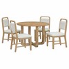 NicBex Round Dining Table Set for 4 Morden 44.8" Kitchen Table with MDF Tabletop, 4 Upholstered Chairs for Kitchen - 4 of 4