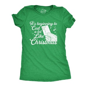 Womens It's Beginning To Cost A Lot Like Christmas T Shirt Funny Holiday Credit Card Tee - Crazy Dog Women's T Shirt - 1 of 4