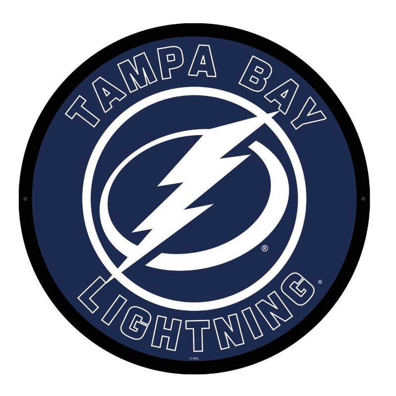 Evergreen Ultra-Thin Edgelight LED Wall Decor, Round, Tampa Bay Lightning- 23 x 23 Inches Made In USA, 1 of 7