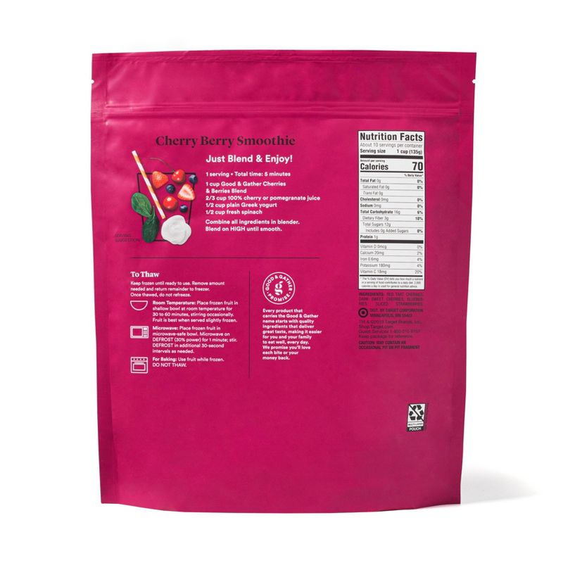 Cherries and Berries Frozen Blend - 48oz - Good &#38; Gather&#8482;, 4 of 5