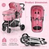 Infans 2 in 1 Convertible Baby Stroller High Landscape Infant Stroller Pink - 2 of 4