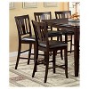 Set of 2 Glaivewood Barred Back Leatherette Padded Counter Height Barstools Espresso: 26" Seat, Footrest - HOMES: Inside + Out - 2 of 4
