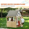 Outdoor Wooden Playhouse with Door, Windows & Sink - 2 of 4