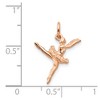 Black Bow Jewelry 14k Rose Gold Small 3D Ballerina Pendant Charm - 3 of 4