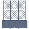 vidaXL Garden Planter with Trellis Dark Gray 47.2"x15.7"x53.5" PP - 4 of 4