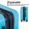 Wooakway 3 Piece Luggage Sets 20"/24"/28" ABS Lightweight Suitcase with Two Zippers, Spinner Wheels, TSA Lock - 4 of 4