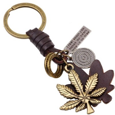 Fashion Keychain Maple Leaf Figure Bag Accessories