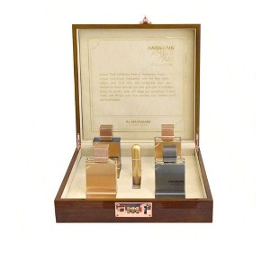 Amber Oud Collection by Al Haramain for Unisex - 4 Pc Gift Set 4 x 2oz EDP Spray Gold, Bleu, White, Carbon - 1 of 3