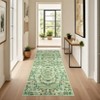 Washable Area Rug for Living Room Modern Floral Print Bedroom Rug - 2 of 4