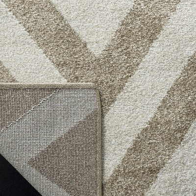 Amherst Wheat & Beige Geometric Synthetic 30" Area Rug