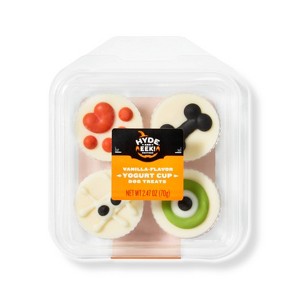 Halloween Yogurt Cups Vanilla Flavor Dog Treats - Hyde and EEK! Boutique™ 2.47oz/4ct - 1 of 3