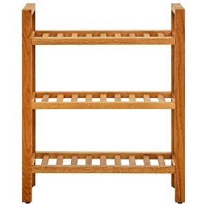 vidaXL Shoe Rack Shoe Storage Organizer Shoe Shelf for Closet Solid Oak Wood - 19.7" 23.6" - 1 of 4